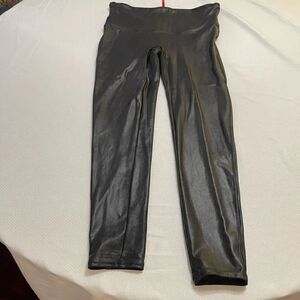 Spanx Black Faux Leather Leggings Plus Size 1X
